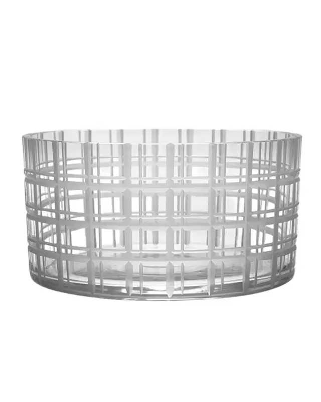 Orrefors 6" Cut in Number Checker Bowl
