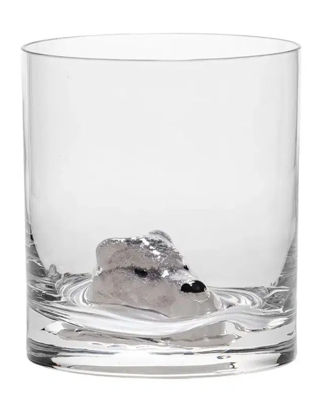 Kosta Boda New Friends Tumbler, Arctic Fox