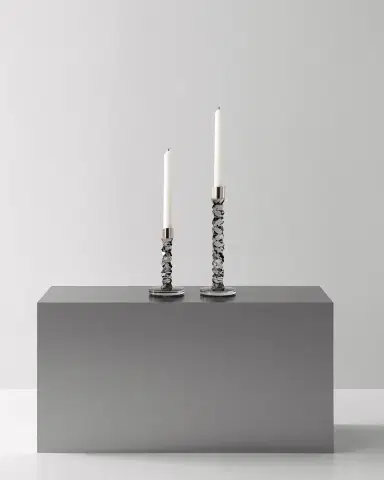 Orrefors 7" Carat Graphite Candlestick | Thumbnail 3