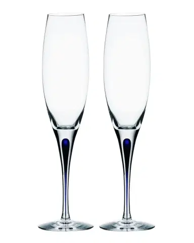 Orrefors Intermezzo Blue Flutes, Set of 2 | Thumbnail 1