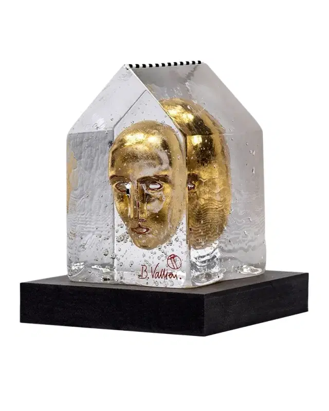 Kosta Boda My Palace Golden Head, Clear and Gold