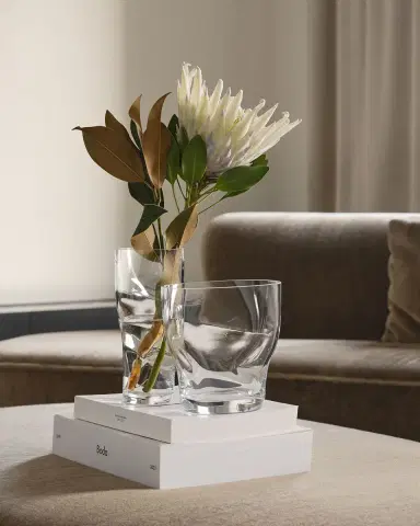 Orrefors Squeeze Blue Gray Tulip Vase, 7.09" | Thumbnail 3 Orrefors Squeeze Blue Gray Tulip Vase, 7.09" | Thumbnail 3