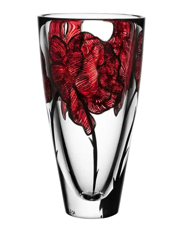 Kosta Boda Tattoo Vase, 10"