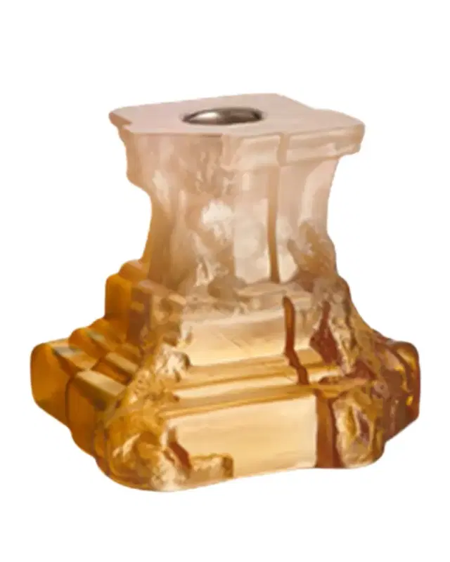 Kosta Boda Rocky Baroque Kryptonite Small Candlestick, 3.7"