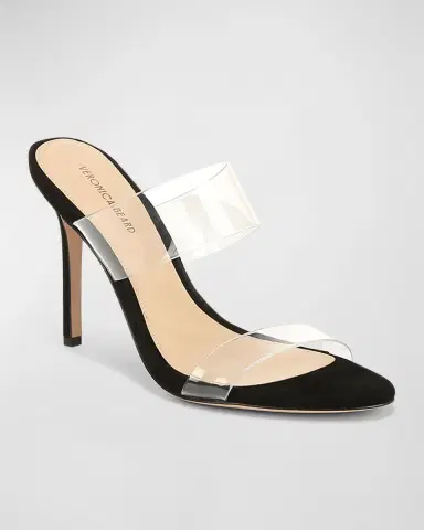Veronica Beard Asha Transparent Dual-Band Slide Sandals | Thumbnail 2