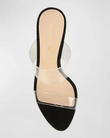 Veronica Beard Asha Transparent Dual-Band Slide Sandals | Thumbnail 3
