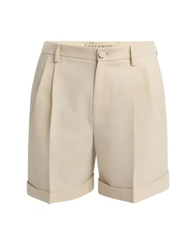 Valentino Garavani Men's Gabardine Pleated Bermuda Shorts