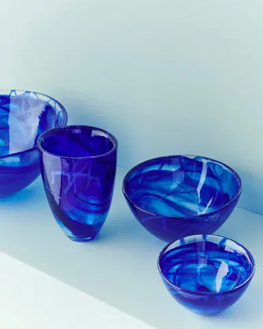 Kosta Boda Contrast Bowl Blue, Large | Thumbnail 3