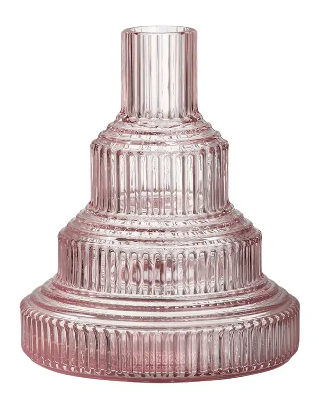 Kosta Boda Light Pink Pavilion Vase