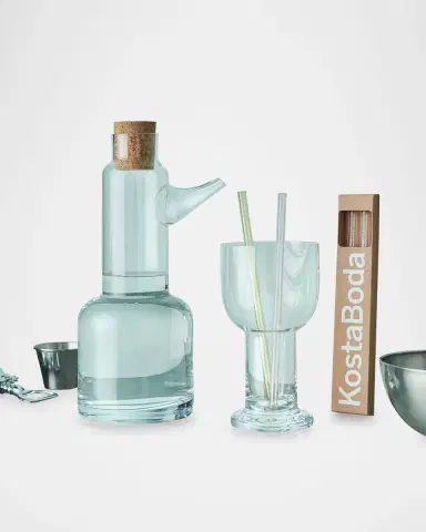 Kosta Boda Sipsavor 2-Piece Glass Straw Set | Thumbnail 4