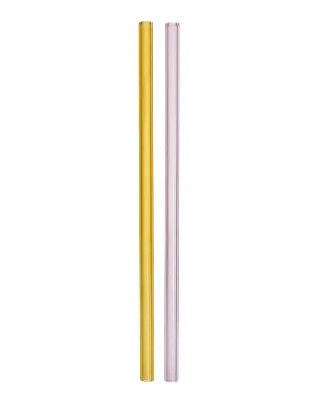 Kosta Boda Sipsavor 2-Piece Glass Straw Set
