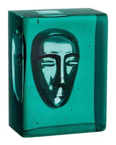 Kosta Boda "Azur Man Petrol" Decorative Accent by Bertil Vallien | Thumbnail 1