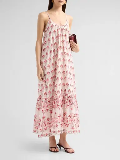 Ro's Garden Women's Samoa Floral Cotton Maxi Dress - Red Leilani - Size XS | Thumbnail 4 Ro's Garden Women's Samoa Floral Cotton Maxi Dress - Red Leilani - Size XS | Thumbnail 4