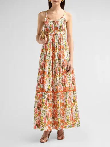 Ro's Garden Women's Reece Floral Cotton Maxi Dress | Thumbnail 2 Ro's Garden Women's Reece Floral Cotton Maxi Dress | Thumbnail 2