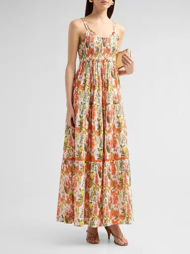 Ro's Garden Women's Reece Floral Cotton Maxi Dress | Thumbnail 4 Ro's Garden Women's Reece Floral Cotton Maxi Dress | Thumbnail 4