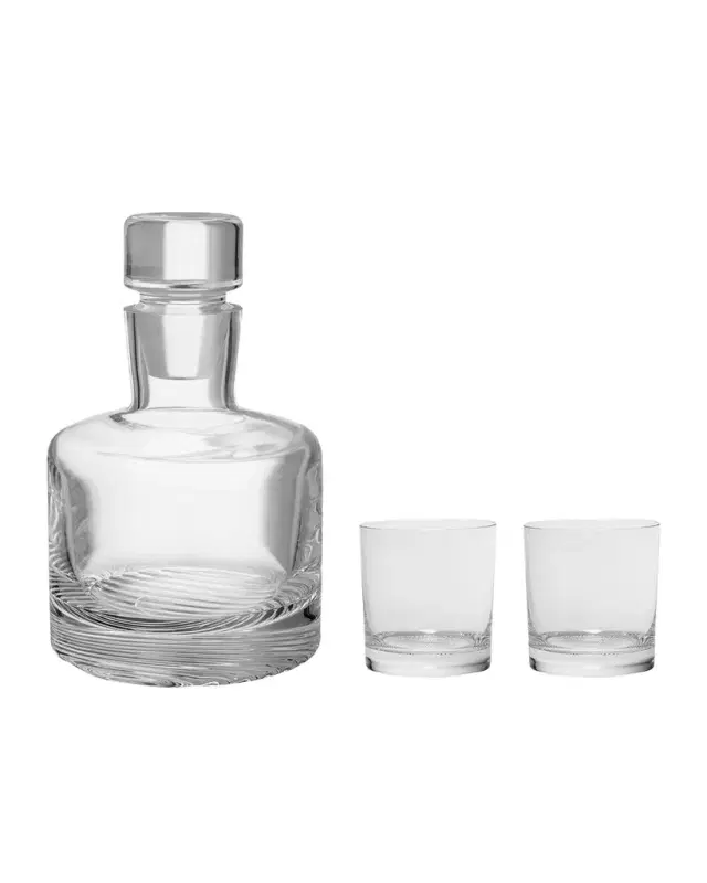 Kosta Boda 3-Piece Glass Decanter and DOF Glasses