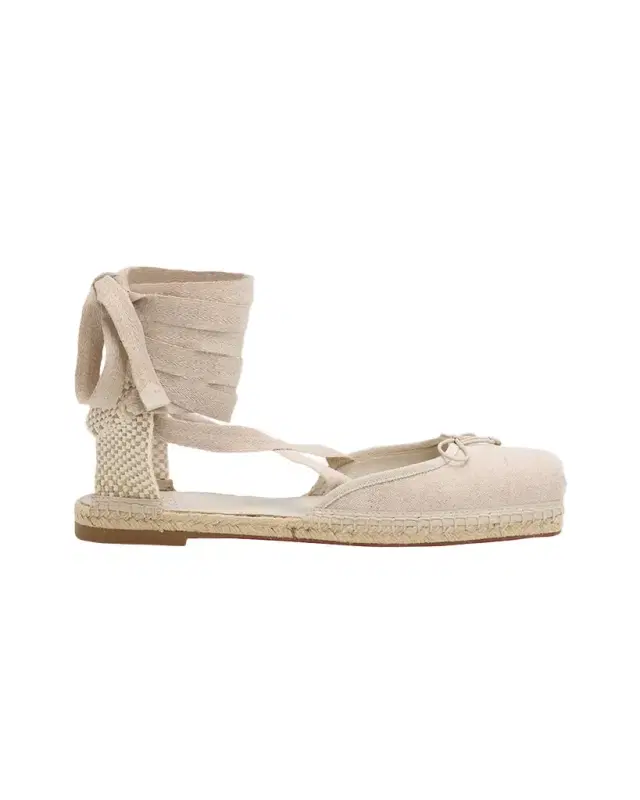 Christian Louboutin Cassiadrilla Canvas Lace-Up Espadrilles