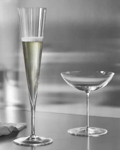 Orrefors Geometry Champagne Glasses, Set of 2 | Thumbnail 3 Orrefors Geometry Champagne Glasses, Set of 2 | Thumbnail 3