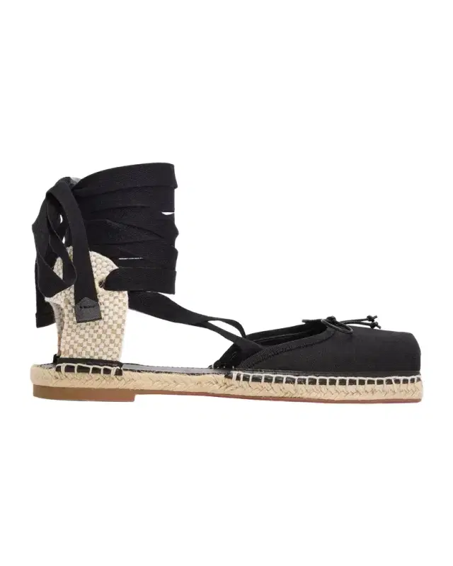 Christian Louboutin Cassiadrilla Canvas Lace-Up Espadrilles