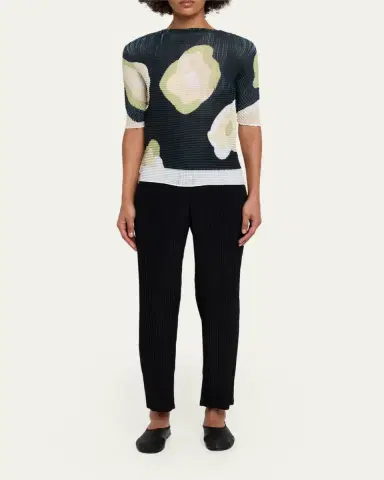 Issey Miyake Verve Pleats Elbow-Sleeve Top | Thumbnail 2 Issey Miyake Verve Pleats Elbow-Sleeve Top | Thumbnail 2