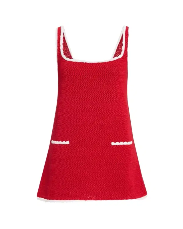 SEROYA Brianna Crochet Mini Dress