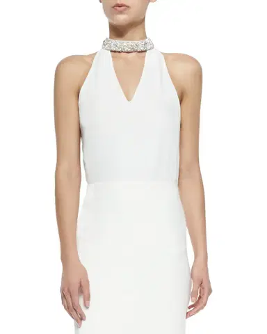Et Ochs Arabella Plunging Draped Column Gown | Thumbnail 7