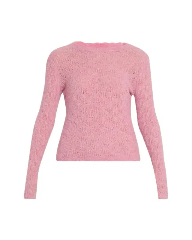 Etoile Isabel Marant Obeline Scalloped Neck Open-Knit Sweater