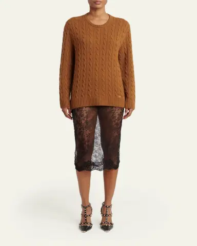 Valentino Garavani Cashmere Cable-Knit Sweater | Thumbnail 2