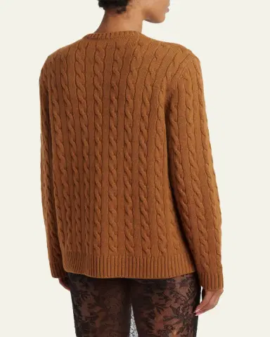 Valentino Garavani Cashmere Cable-Knit Sweater | Thumbnail 3