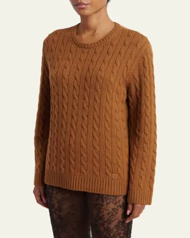Valentino Garavani Cashmere Cable-Knit Sweater | Thumbnail 4