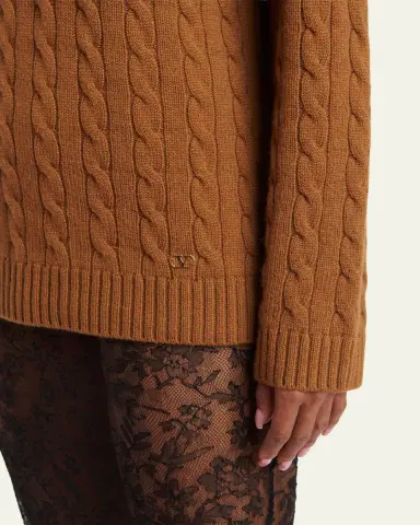 Valentino Garavani Cashmere Cable-Knit Sweater | Thumbnail 5
