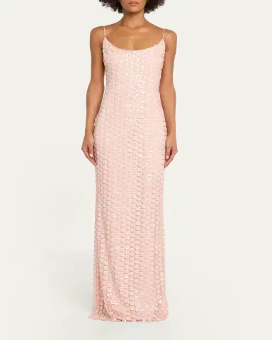 The New Arrivals by Ilkyaz Ozel Isis Floral Sequined Slip Gown | Thumbnail 2 The New Arrivals by Ilkyaz Ozel Isis Floral Sequined Slip Gown | Thumbnail 2