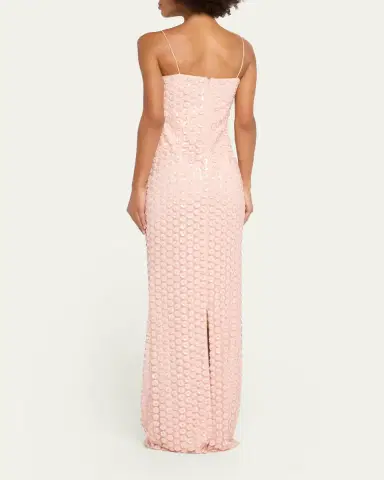 The New Arrivals by Ilkyaz Ozel Isis Floral Sequined Slip Gown | Thumbnail 3 The New Arrivals by Ilkyaz Ozel Isis Floral Sequined Slip Gown | Thumbnail 3
