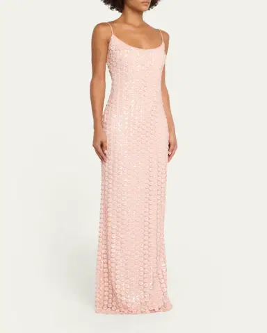 The New Arrivals by Ilkyaz Ozel Isis Floral Sequined Slip Gown | Thumbnail 4 The New Arrivals by Ilkyaz Ozel Isis Floral Sequined Slip Gown | Thumbnail 4