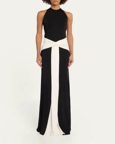 The New Arrivals by Ilkyaz Ozel Euphorie Jersey Halter Gown | Thumbnail 2 The New Arrivals by Ilkyaz Ozel Euphorie Jersey Halter Gown | Thumbnail 2