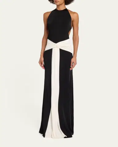 The New Arrivals by Ilkyaz Ozel Euphorie Jersey Halter Gown | Thumbnail 4 The New Arrivals by Ilkyaz Ozel Euphorie Jersey Halter Gown | Thumbnail 4