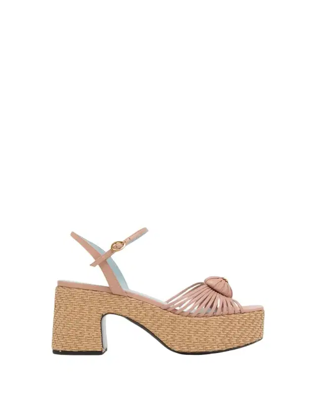 Valentino Garavani 80mm Coeur Royal VLogo Leather Platform Sandals