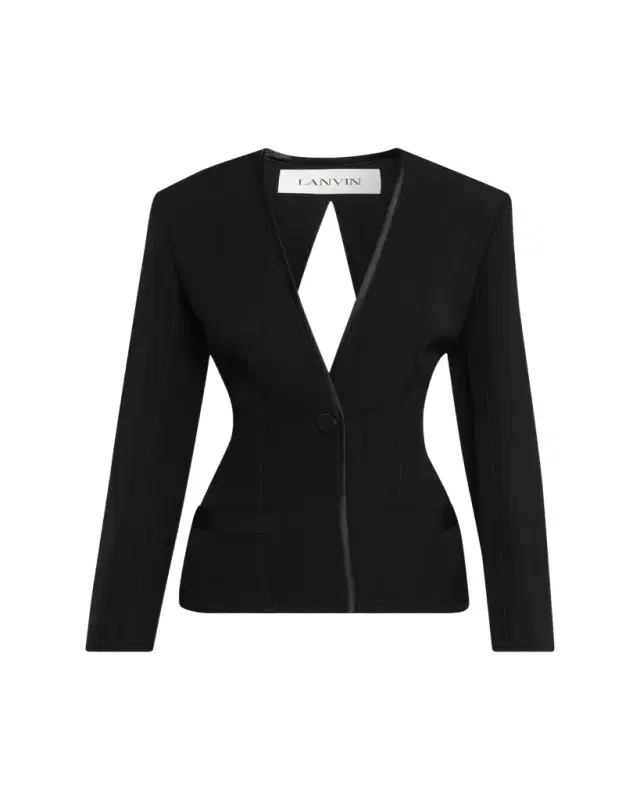 Lanvin Single-Breasted Silk-Blend Backless Jacket