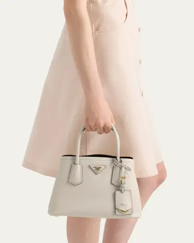 Prada Double Saffiano Leather Top-Handle Bag | Thumbnail 2