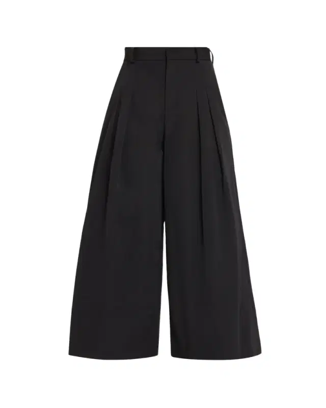 Rosie Assoulin Wide-Leg Cotton Double-Pleat Pants