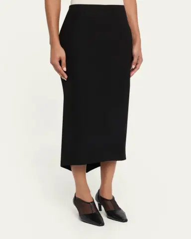 Lanvin Silk-Blend Asymmetric Slit Midi Skirt | Thumbnail 4 Lanvin Silk-Blend Asymmetric Slit Midi Skirt | Thumbnail 4