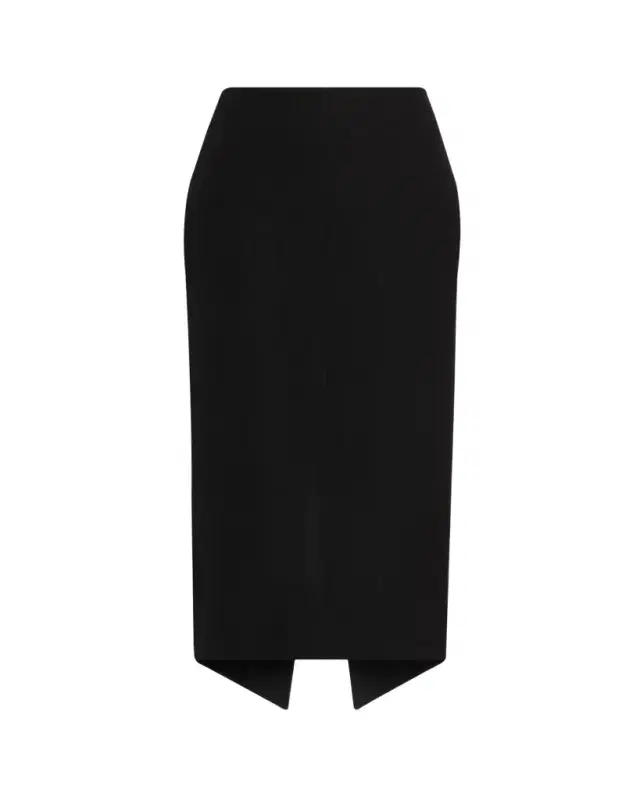 Lanvin Silk-Blend Asymmetric Slit Midi Skirt