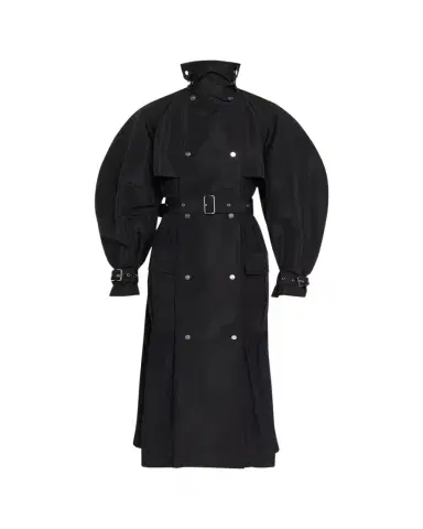 Lanvin Mixed-Media Belted Long Trench Coat | Thumbnail 1 Lanvin Mixed-Media Belted Long Trench Coat | Thumbnail 1