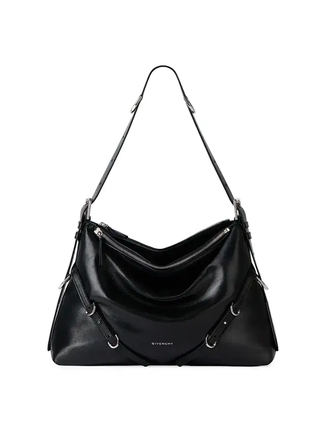 Women's  Voyou Shoulder Bag in Nappa Leather - Black