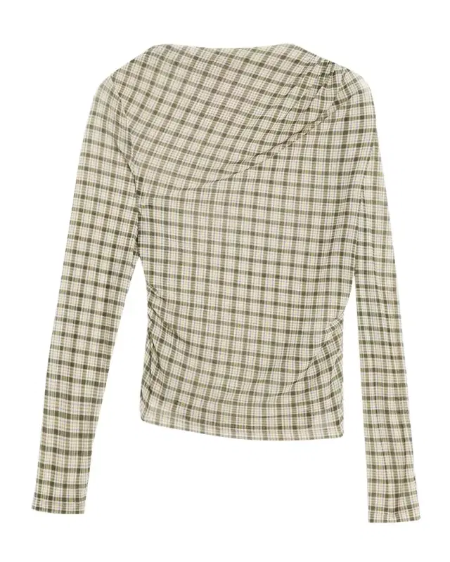 Veronica Beard Nuvina Draped Plaid Mesh Top
