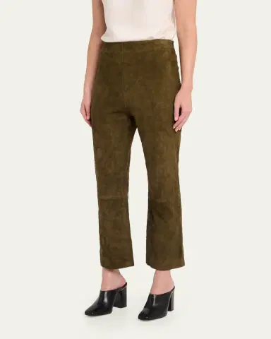 Simkhai Veda Cropped Vegan Suede Pants | Thumbnail 4 Simkhai Veda Cropped Vegan Suede Pants | Thumbnail 4
