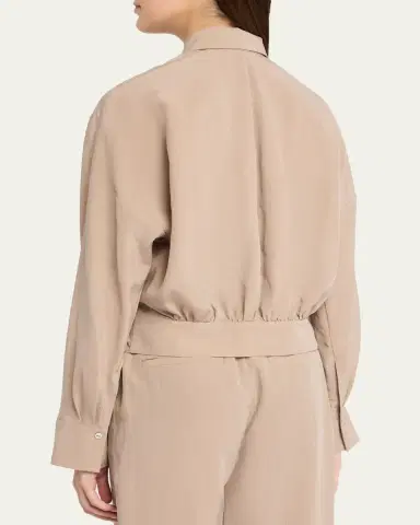 Vince Shirt Jacket with Blouson Back | Thumbnail 3 Vince Shirt Jacket with Blouson Back | Thumbnail 3