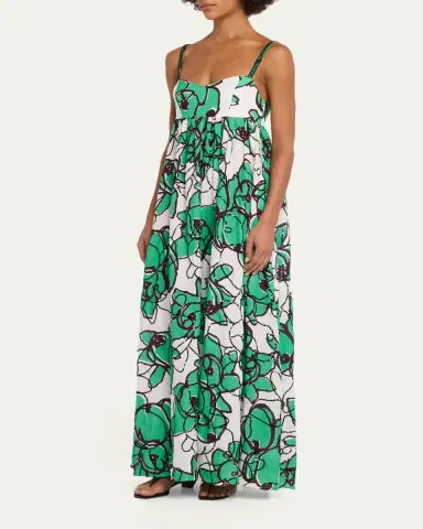 Diane von Furstenberg Miranda Sequin Floral-Print Linen Maxi Dress | Thumbnail 4