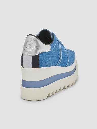 Stella McCartney Women's Sneakelyse 80MM Vintage Washed Denim Sneakers - Blue Denim - Size 10 | Thumbnail 2