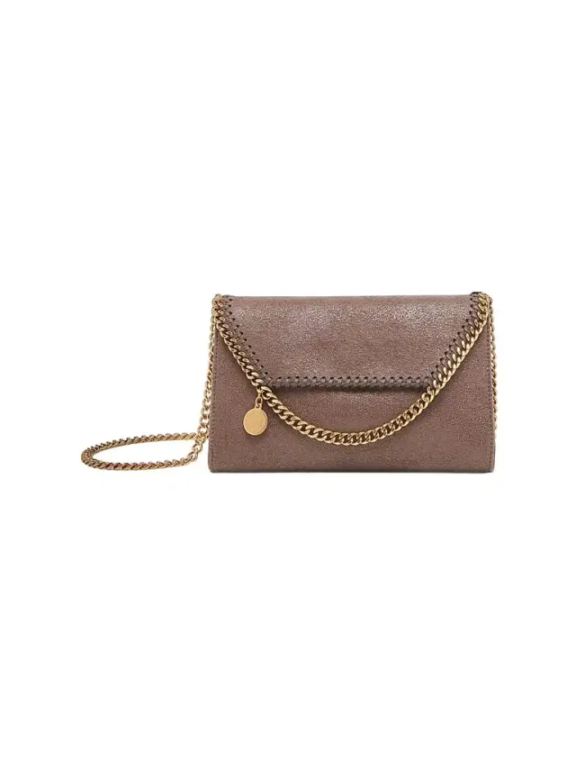 Stella McCartney Women's Falabella Shaggy Deer Wallet Crossbody Bag - Mahogany